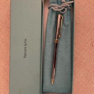 TIFFANY＆CO. Ballpoint Pen T Clip Sterling Silver & Gold Trim - never used